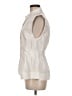 Zara Ivory Sleeveless Button-Down Shirt Size M - photo 5