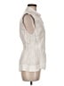 Zara Ivory Sleeveless Button-Down Shirt Size M - photo 4