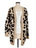 Aqua Animal Print Tan Cardigan Size M - photo 1