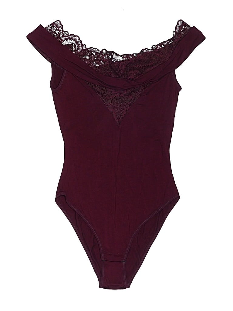 Pre-owned Thistle And Spire Bodysuit In Burgundy