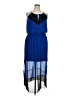 En Focus 100% Polyester Color Block Blue Cocktail Dress Size 16W - photo 1