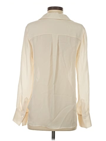 Theory Long Sleeve Silk Top (view 2)