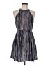 Ecote 100% Polyester Metallic Blue Cocktail Dress Size 6 - photo 1
