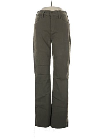 Madewell Kick Out Crop Jeans in Driftwood Brown: Raw-Hem Edition (view 1)