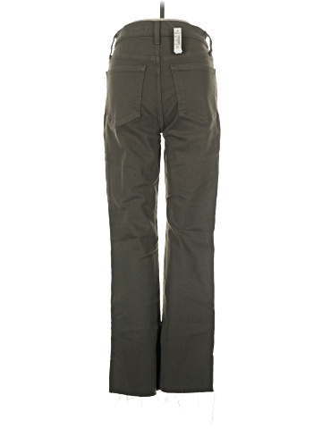 Madewell Kick Out Crop Jeans in Driftwood Brown: Raw-Hem Edition (view 2)