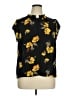 Daniel Rainn 100% Polyester Floral Black Short Sleeve Blouse Size XL - photo 1