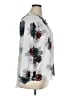 Daniel Rainn 100% Polyester Floral Silver 3/4 Sleeve Blouse Size XL - photo 4