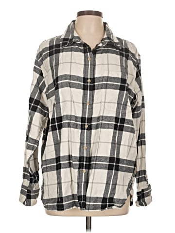 American Eagle Outfitters Long Sleeve Button-Down Shirt (view 1)