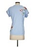Johnny Was 100% Polyester Floral Blue Short Sleeve T-Shirt Size XS - photo 2