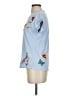 Johnny Was 100% Polyester Floral Blue Short Sleeve T-Shirt Size XS - photo 5