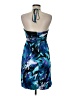 Intrigue 100% Polyester Tropical Blue Cocktail Dress Size 6 - photo 2