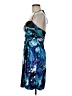 Intrigue 100% Polyester Tropical Blue Cocktail Dress Size 6 - photo 5