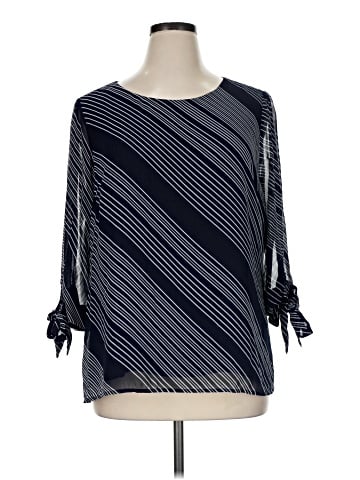 Pale Sky 3/4 Sleeve Blouse (view 1)