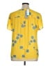 Daniel Rainn 100% Polyester Yellow Short Sleeve Blouse Size XL - photo 2