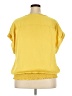 Alfani 100% Polyester Yellow Short Sleeve Blouse Size 18 - photo 2