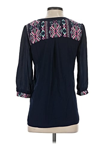 Pink Owl 3/4 Sleeve Blouse (view 2)