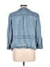 Lovestitch 100% Tencel Blue 3/4 Sleeve Button-Down Shirt Size L - photo 2