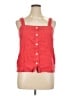 Everlane 100% Linen Red Sleeveless Blouse Size 14 - photo 1