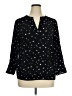 Daniel Rainn Stars Black 3/4 Sleeve Blouse Size XL - photo 1