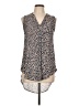 Lush 100% Polyester Tan Sleeveless Blouse Size L - photo 1