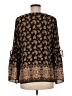 Rose + Olive 100% Polyester Black 3/4 Sleeve Blouse Size L - photo 2
