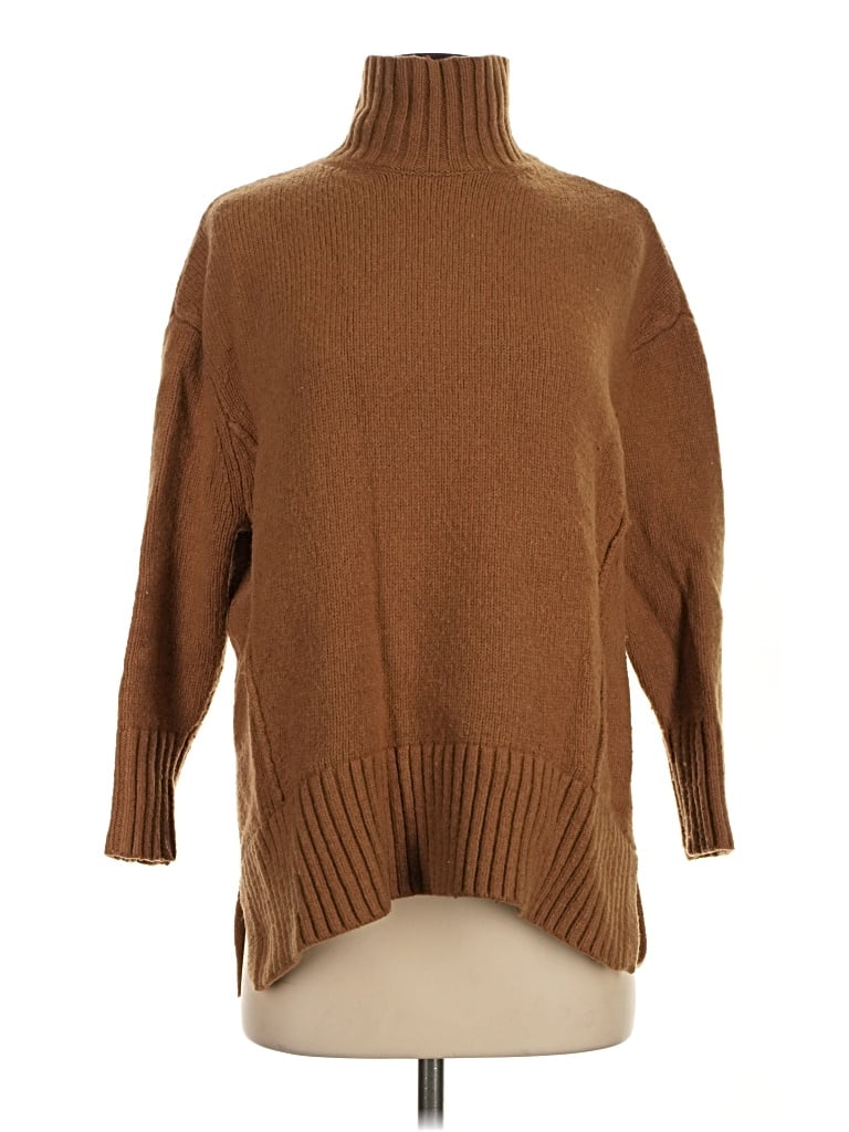 Pre-owned French Connection Turtleneck Sweater In Brown