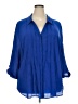 Catherines Blue 3/4 Sleeve Blouse Size 3X - photo 1