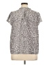 Nine West 100% Polyester Animal Print Silver Short Sleeve Blouse Size 1X - photo 2
