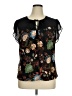 Daniel Rainn Black Short Sleeve Blouse Size XL - photo 1