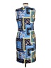 J. McLaughlin Print Blue Casual Dress Size 10 - photo 2