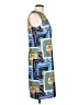 J. McLaughlin Print Blue Casual Dress Size 10 - photo 4