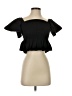 Josie Natori Black Short Sleeve Top Size XS - photo 1