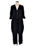 DKNY 100% Polyester Solid Black Jumpsuit Size XL - photo 1