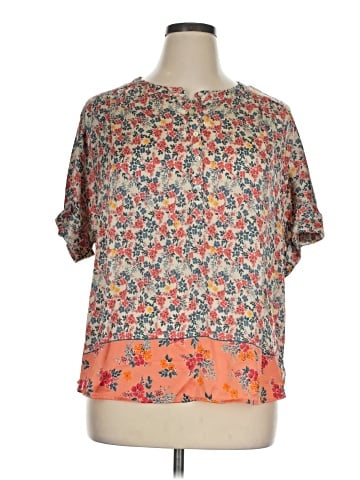 Pale Sky Short Sleeve Blouse (view 1)