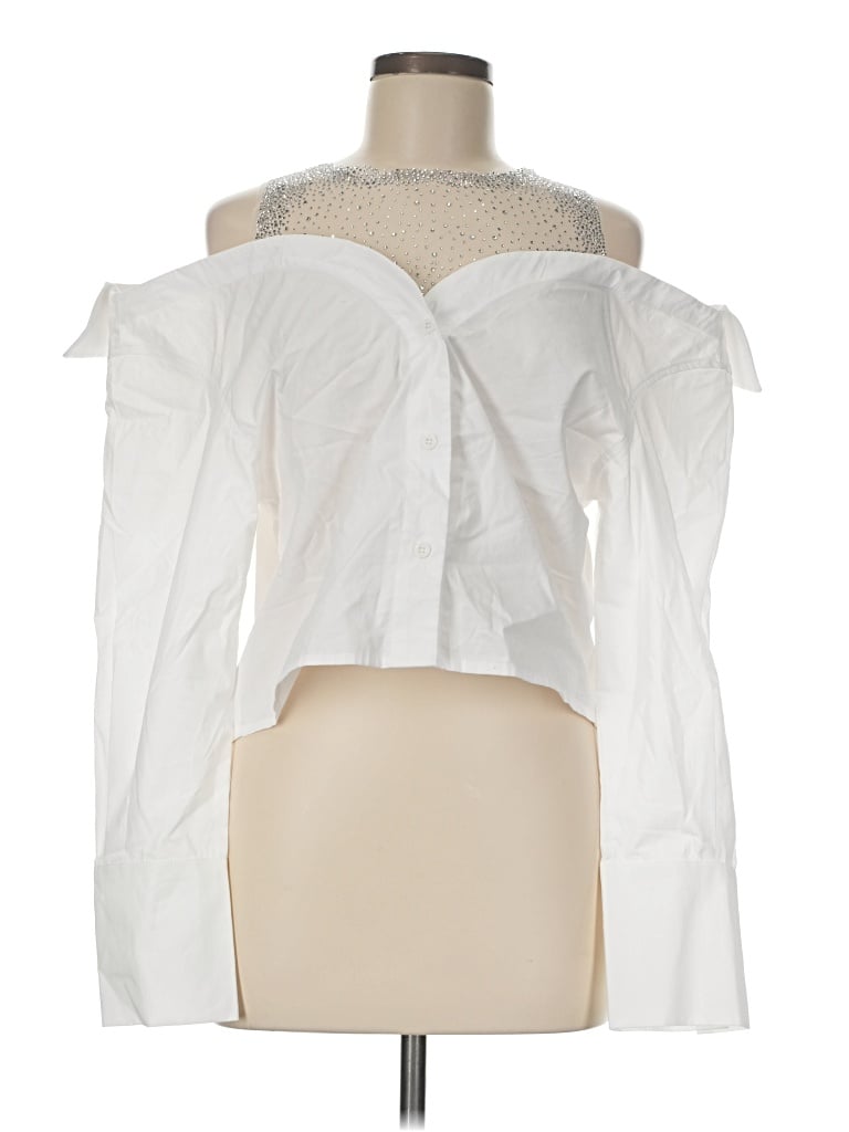Pre-owned Assorted Brands Sleeveless Blouse In White