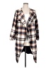 Shein Curve 100% Polyester Plaid Ivory Coat Size 14 Plus (1) - photo 1