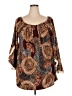 Win Win Brown 3/4 Sleeve Blouse Size 2X - photo 1