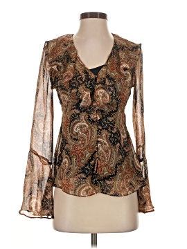 Veronica Beard Long Sleeve Silk Top