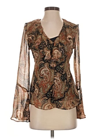 Veronica Beard Long Sleeve Silk Top (view 1)