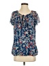 Sara Michelle 100% Polyester Blue Short Sleeve Blouse Size M - photo 1