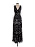 Mi ami 100% Polyester Paisley Black Cocktail Dress Size XXS - photo 1