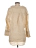 Zara Tan 3/4 Sleeve Button-Down Shirt Size S - photo 2