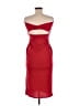 Le Lis Solid Red Cocktail Dress Size M - photo 2