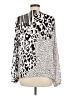 CAbi 100% Polyester Animal Print Silver Long Sleeve Blouse Size M - photo 2