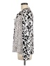 CAbi 100% Polyester Animal Print Silver Long Sleeve Blouse Size M - photo 5