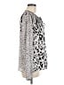 CAbi 100% Polyester Animal Print Silver Long Sleeve Blouse Size M - photo 4