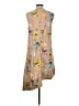 Tibi Print Tan Cocktail Dress Size 12 - photo 2