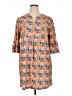 Katherine Way Print Orange Casual Dress Size XL - photo 1