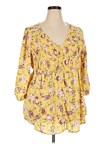 Torrid 3/4 Sleeve Blouse (view 1)