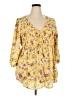 Torrid Yellow 3/4 Sleeve Blouse Size 2X Plus (2) - photo 1